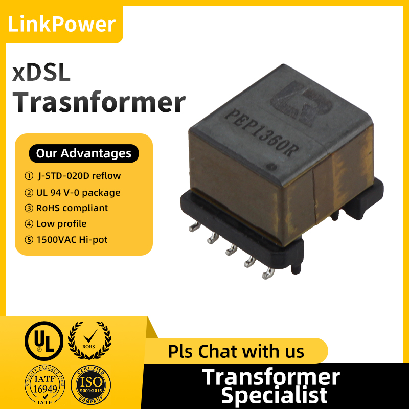 High-performance xDSL transformers enable reliable and efficient broadband data transmission.